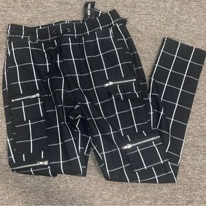 Stylish Black and White Grid Pants